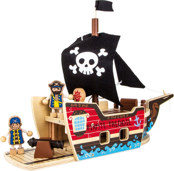 wooden pirate ship toy