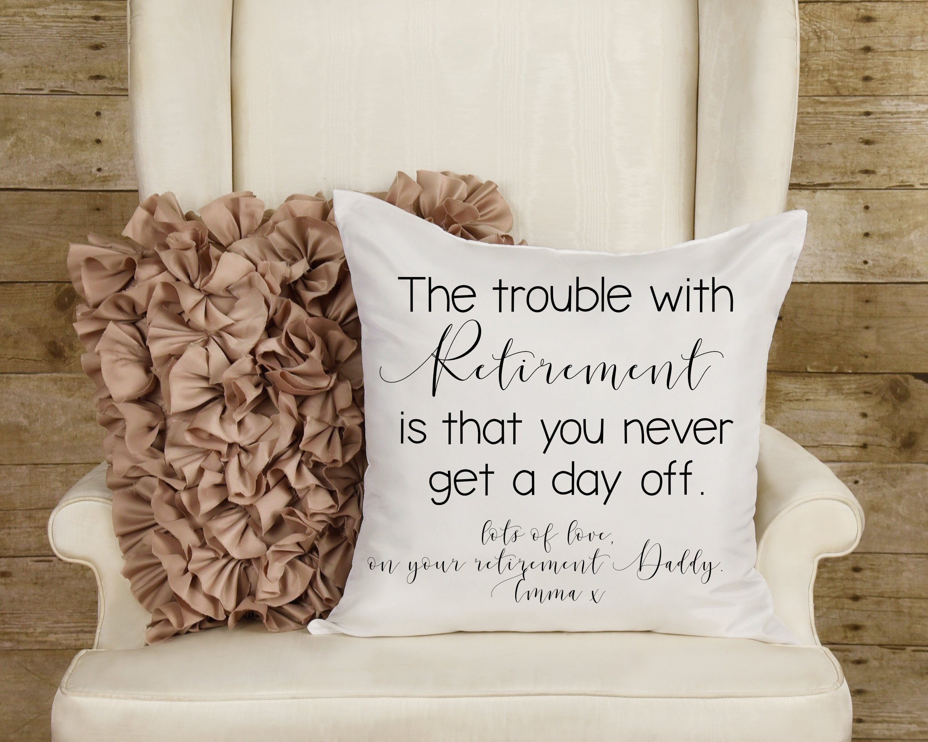 Retirement Gift Gift For Him Retirement Cushion Cover Etsy