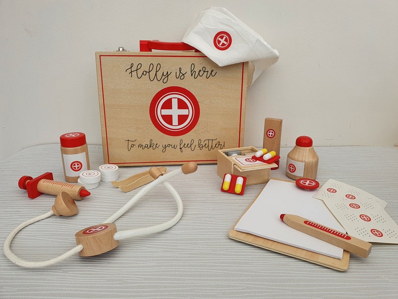 Wooden Doctor's Play Kit Children's Doctor's Kit Etsy