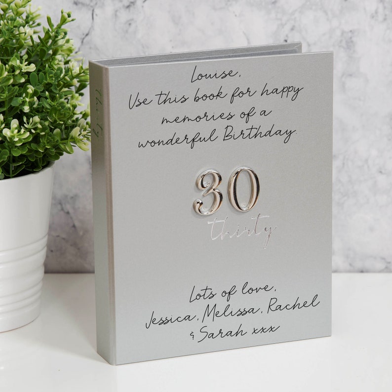 Engraved 30th Birthday Book Milestone Birthday Photo Album Etsy