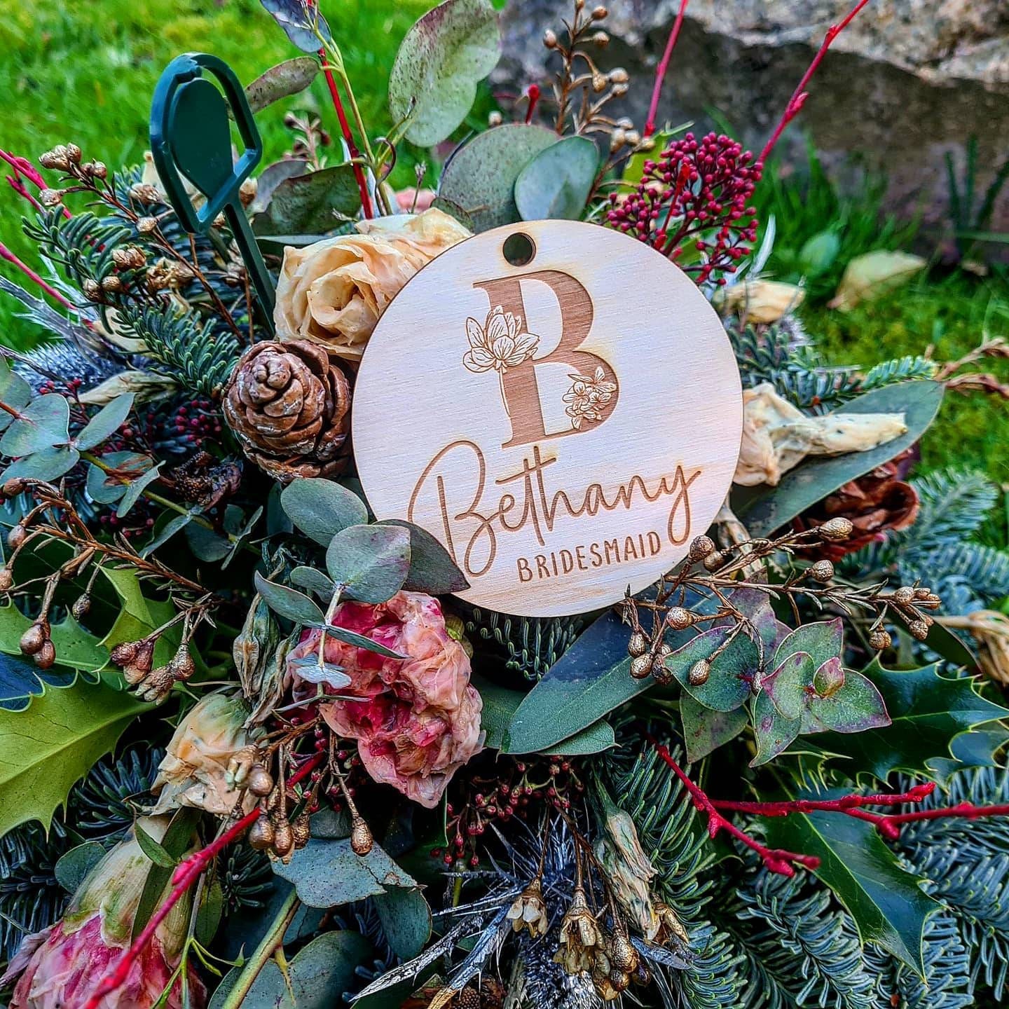 Engraved Personalised Hanger Tag Bridesmaid Tag Hanger Tag Etsy