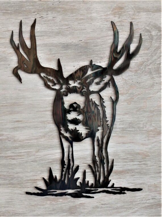 Mule Deer Metal Wall Art Deer Wall Decor Nature Lover Gift Cabin Decor Gift for Hunter Lodge Wall Art Man Cave Decor Etsy Canada