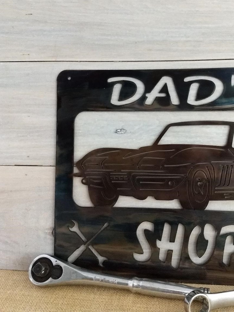 Chevy Truck Sign Car Lover Gift Ford Truck Sign Dads Corvette Sign Grandpas Shop Sign Custom Shop Sign Dads Shop Metal Sign