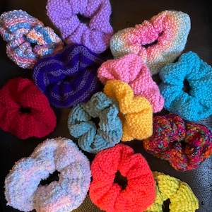 Knitted Scrunchies