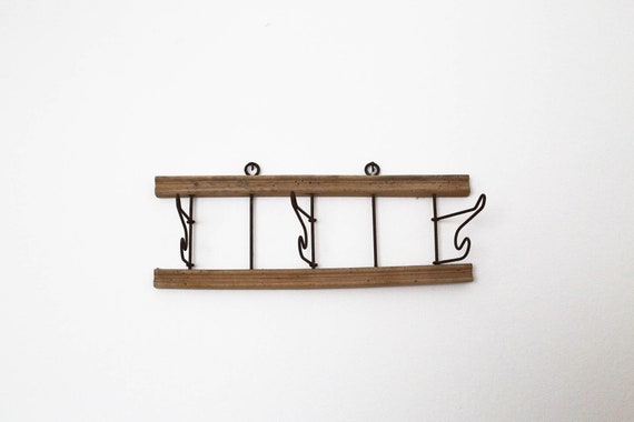 Wardrobe Hook Strip Made Of Wood And Metal Shabby Chic Etsy