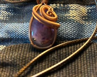 Amethyst wire wrap and bag