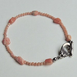 Rhodochrosite beaded bracelet