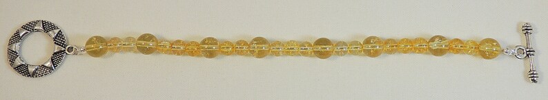 Bracelet beads citrine and pretty silver plated clasp