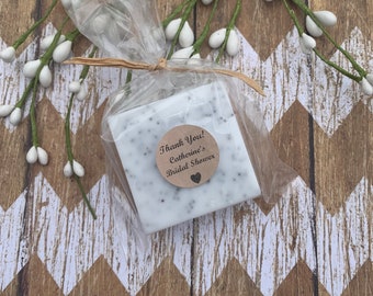 Bridal Shower Soap Favor With Natural Exfoliate, Soap Favor, Bridal Shower Favor, Wedding Favor, Set of 10*FULL SIZE