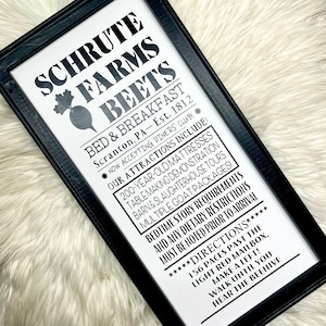 The Office - Schrute Farms Beets Sign - Schrute Farms Bed & Breakfast Sign