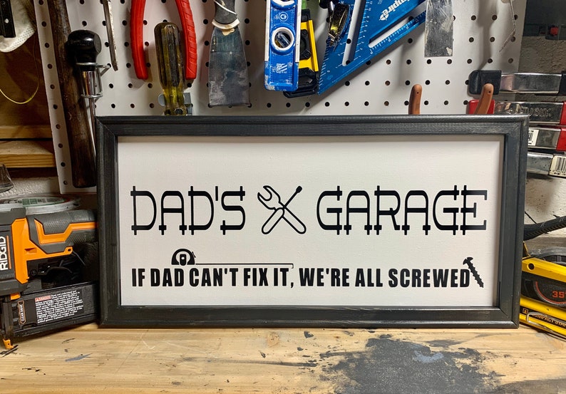 Dads Garage Sign Father's Day Dad Birthday Gift Etsy