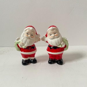 Vintage Santa Salt and Pepper Shakers: Collectible Christmas Kitchen Decor, Made in Japan