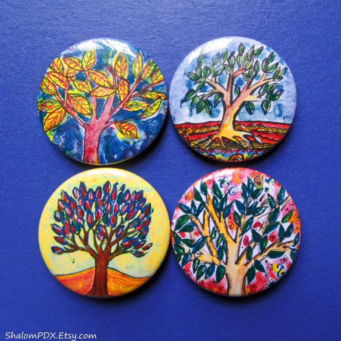 Tree of Life Fridge Set Jewish Kitchen Etsy