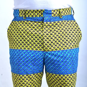 Drissa Ankara Short  - Blue/Print