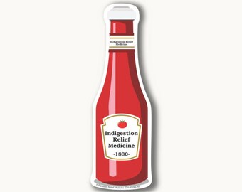Indigestion Relief Medicine Decal 001