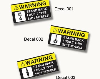 WARNING - Stand Back Decals