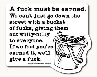 Bucket of Fucks Decal