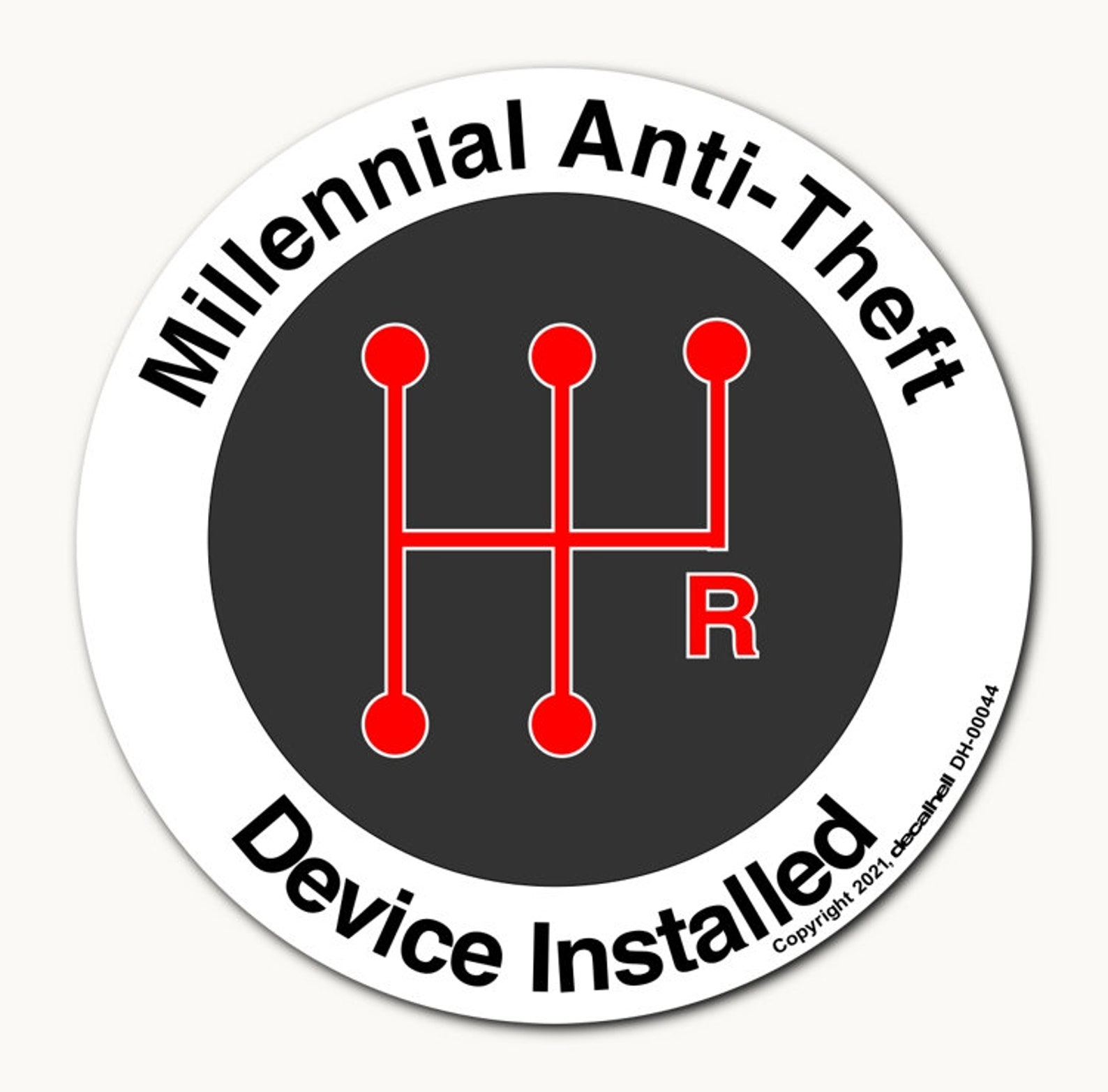 Millennial Antitheft Device Manual Shift Decal Etsy