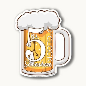 5 O&#39;Clock Somewhere Decal 001