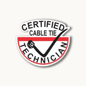 Certified Cable Tie Technicion Decal 001