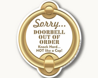 Bell Broken Please Knock Sign - Etsy