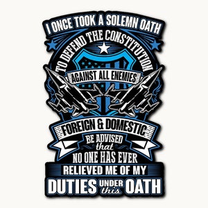 Constitution Solemn Oath Decal