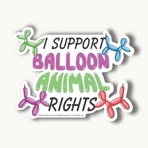 Balloon Animal Rights Decal 001