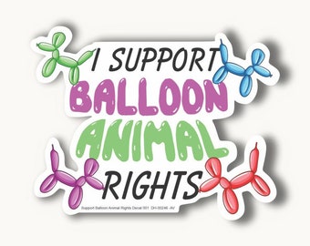 Balloon Animal Rights Decal 001