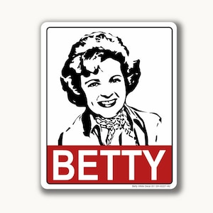 Betty White Decal 001