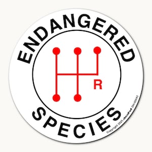 Endangered Species - Manual Shift Decal