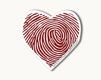 Heart Fingerprint Decal 001