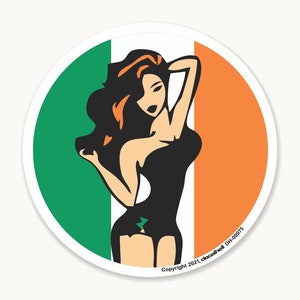 Irish Lass Decal 001 - St. Patrick&#39;s Day