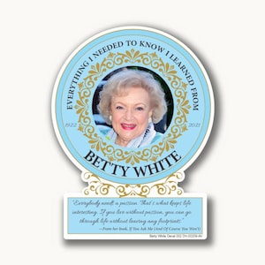 Betty White Decal 002