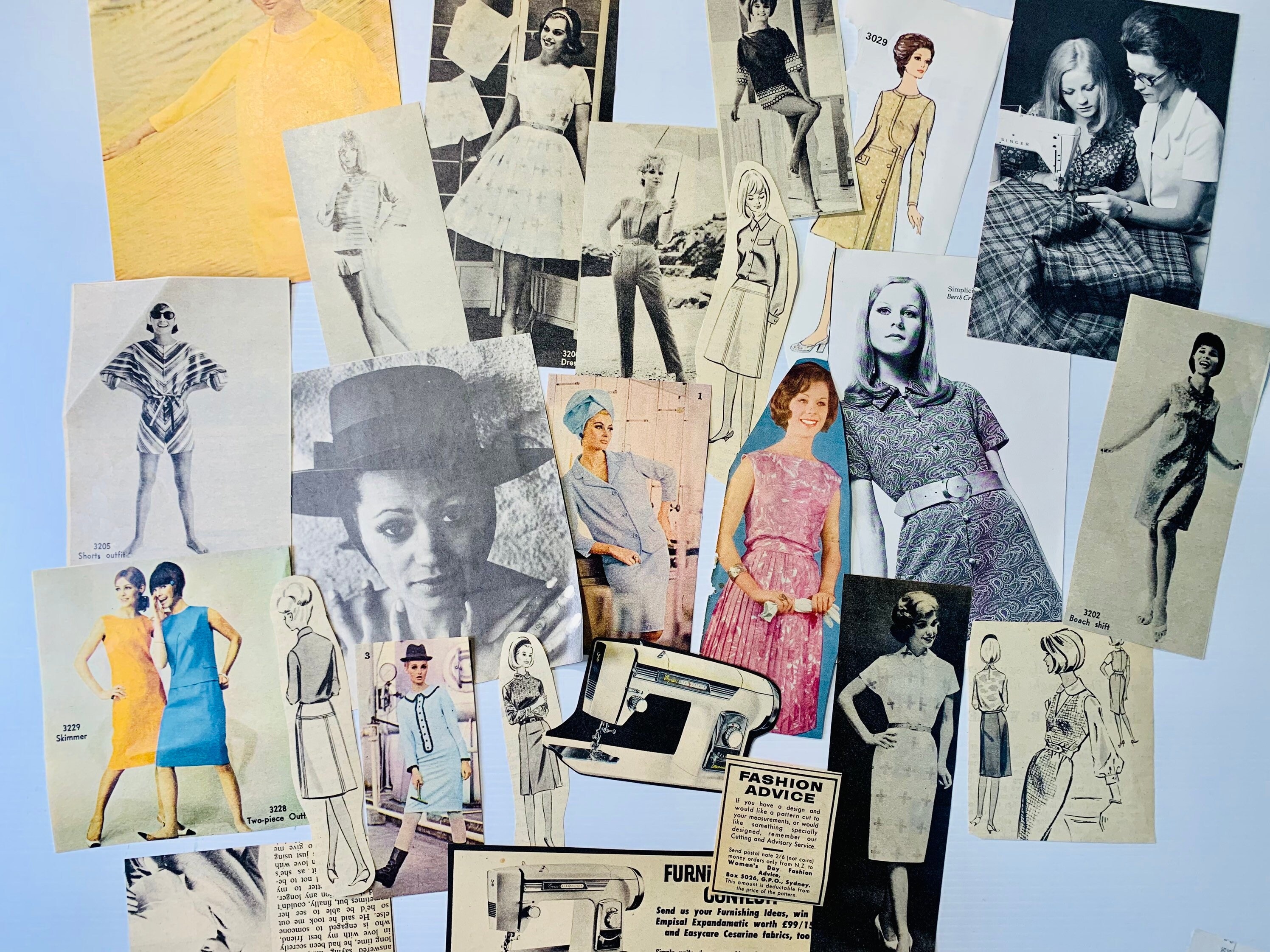 Vintage Fashion Ephemera Pack 30pc Collage Art Kit | Junk