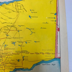 Vintage 1950 Western Australia Map, for framing junk journals, scrapbooking, card making, altered art image 5