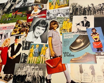Vintage School Ephemera Collage Kit: 29pc Teacher Scrapbook Supplies