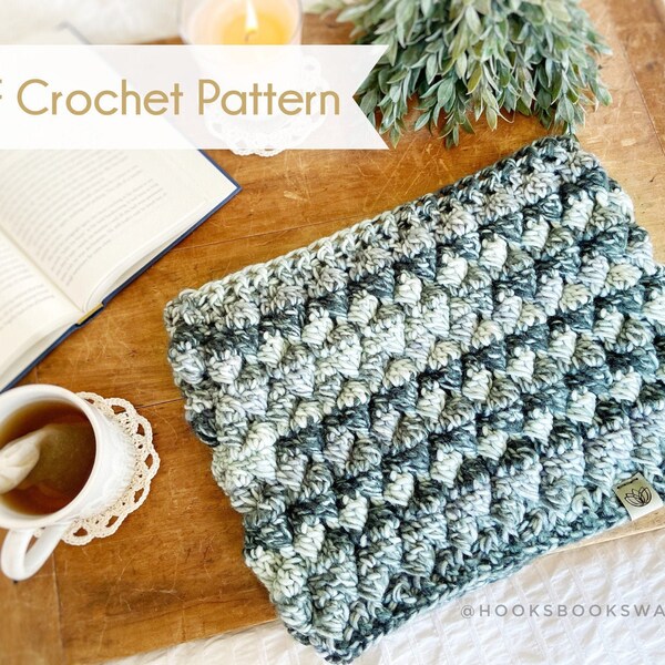 Alpine Dreams Cowl PDF Pattern, Chunky Cowl + Ear Warmer + Cup Cozy, Intermediate Crochet Pattern