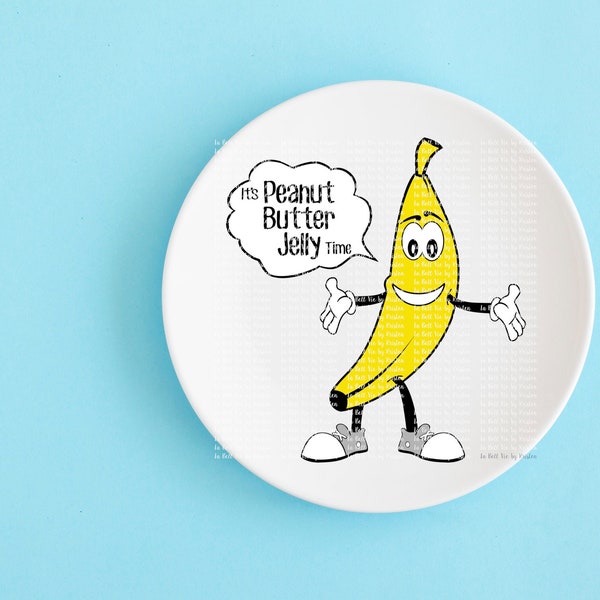 It's Peanut Butter Jelly Time | PBJ Banana SVG & PNG Cut File