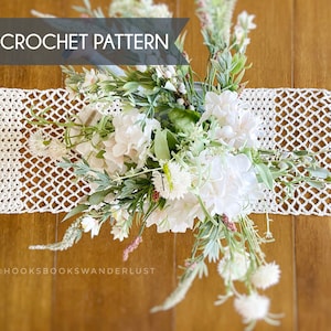 Iris Table Runner | PDF Pattern Crochet | Intermediate Level