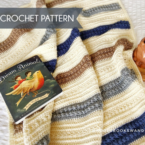 Evren Baby Blanket PDF Pattern, Easy Crochet, Beginner+ Intermediate Crochet Pattern