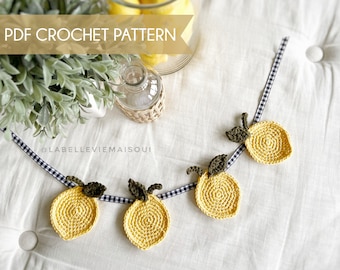 Lemon Bunting Motif | PDF Pattern Easy Crochet Advanced-Beginner Crochet