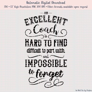 Excellent Coach SVG & PNG Cut File - Etsy