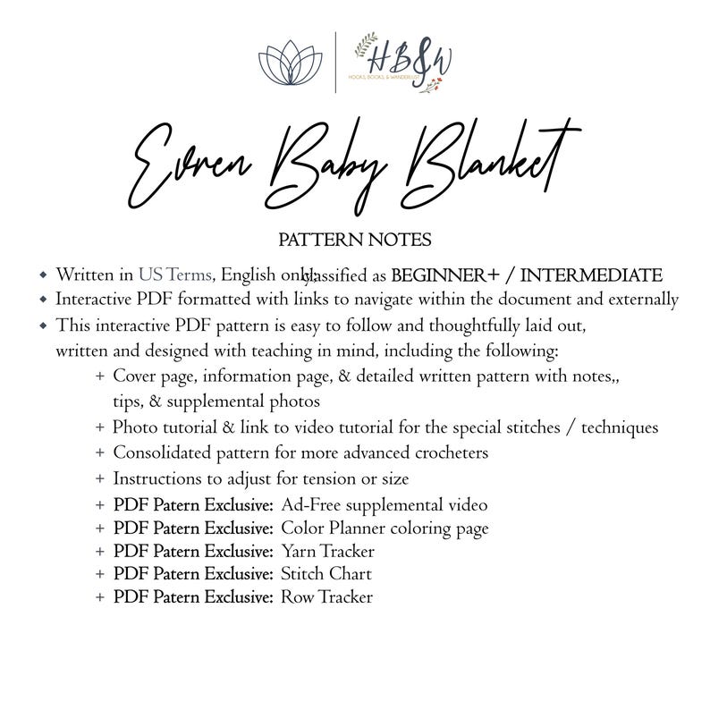 Evren Baby Blanket PDF Pattern, Easy Crochet, Beginner+ Intermediate Crochet Pattern image 7