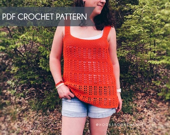 Isla Tank Top | PDF Crochet Garment Pattern | Advanced Beginner / Intermediate Skill Level