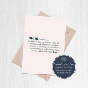 Digitale Definition von Mom Karte | Heiliger Superheld | Muttertag | Geburtstag | Valentin | Love 12x18 cm Klappkarte PDF