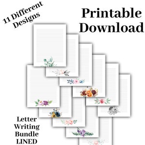 Papelería para escribir cartas imprimible de JW: hojas para escribir cartas sencillas y variadas: descarga DIGITAL