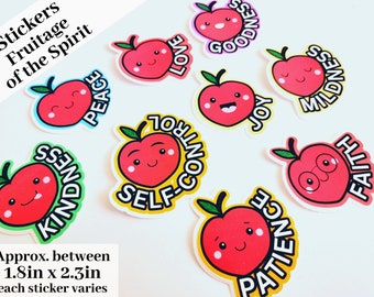 Fruitage of the Spirit - Kids Stickers - Pack of 9