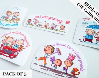 JW Special Collection - Kids Stickers - Pack of 5