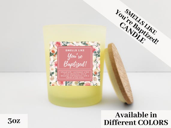 JW Baptism Gift: "Smells Like You're Baptized!" 3oz Candle