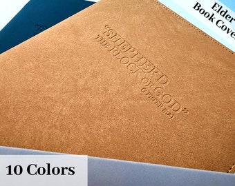 Embossed Faux Leather Book Cover with Zipper: JW Elder Gift